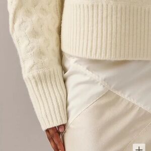 Limited-edition Anna October© X J.Crew patchwork cable-knit crewneck sweater